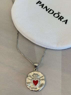 Pandora Heart Necklace 925 Sterling Silver | Romantic Gift | Minimalist Jewelry